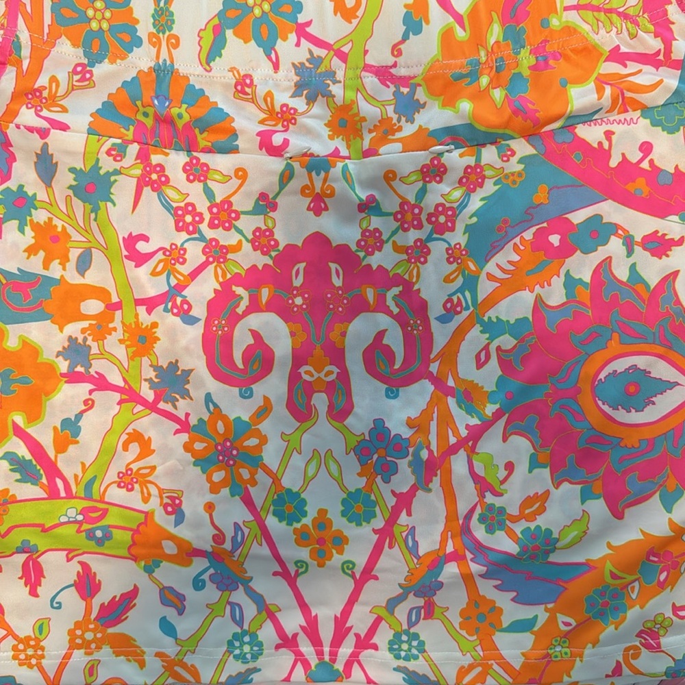 Gretchen Scott NWT Jersey Skippy Skort Sz L Bright Beautiful Colors - Picture 8 of 10